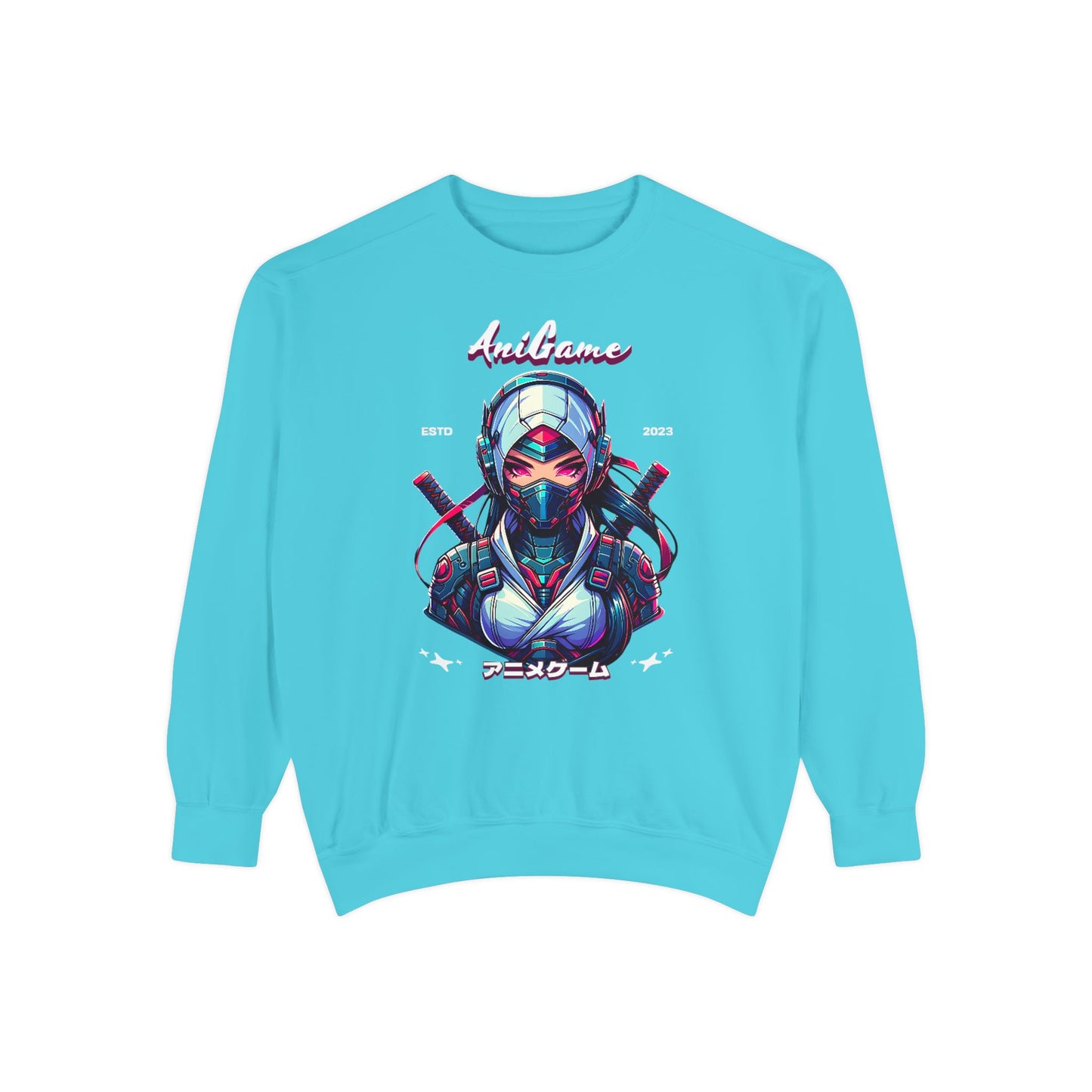 AniGame “Future Kunoichi” Unisex Garment-Dyed Sweatshirt