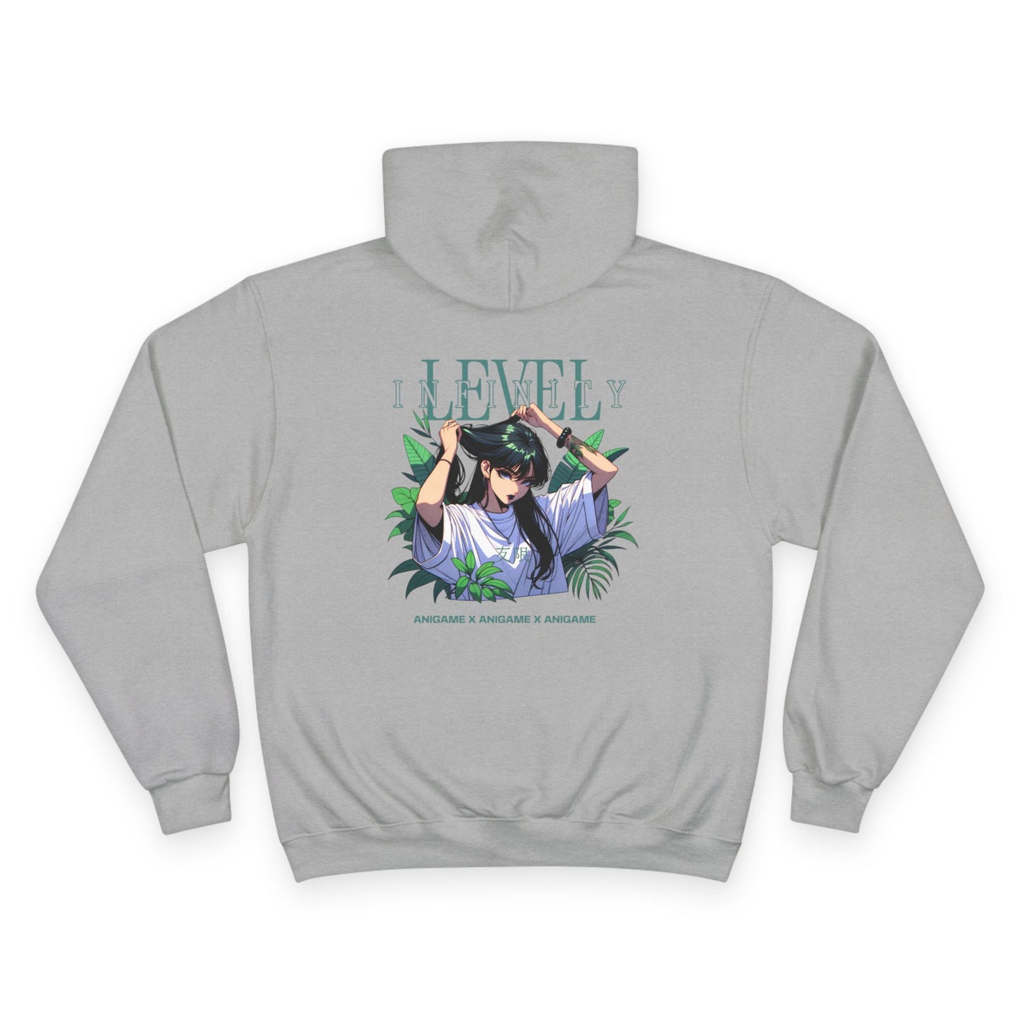 AniGame X Champion “Level Infinity” Hoodie | Casual style and comfort