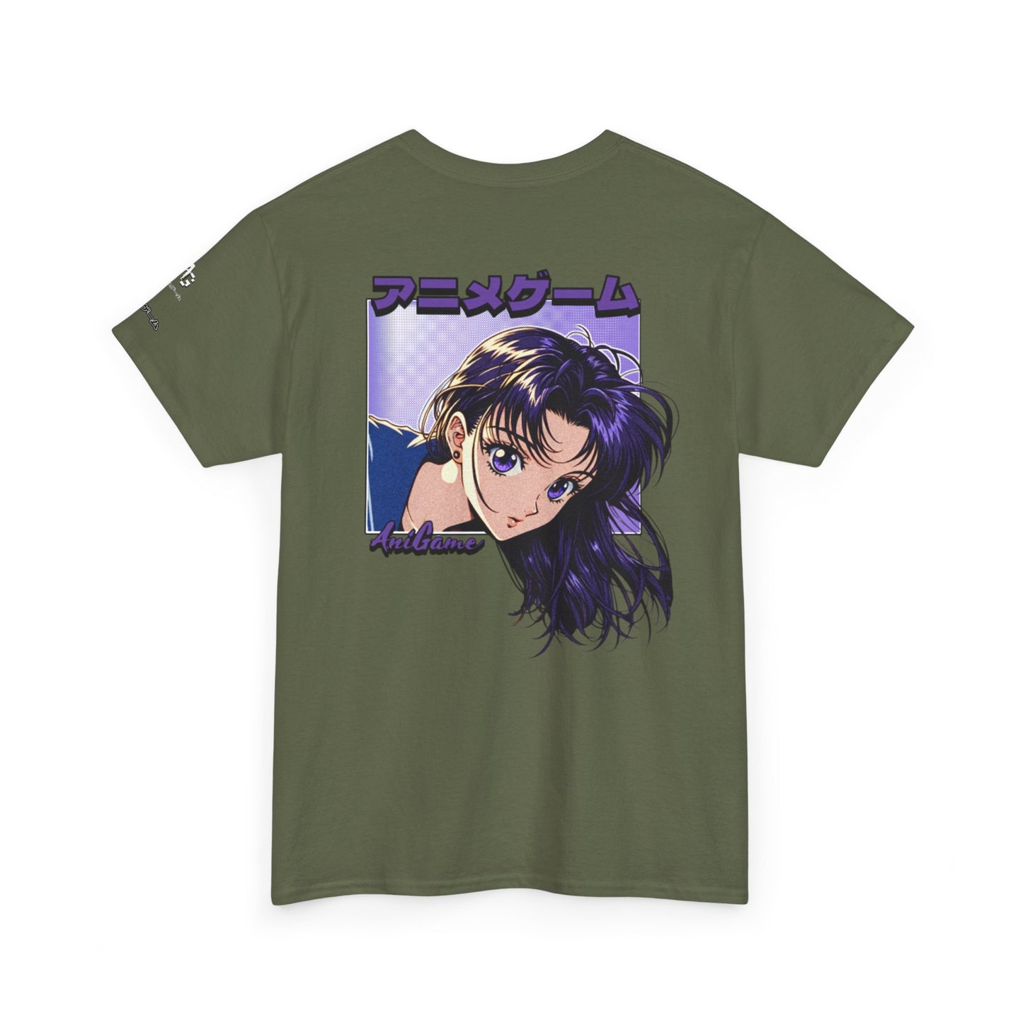AniGame “Curious Purple” T-Shirt , Vintage Anime Shirt, Unisex Cotton T-Shirt, Casual Graphic Wear