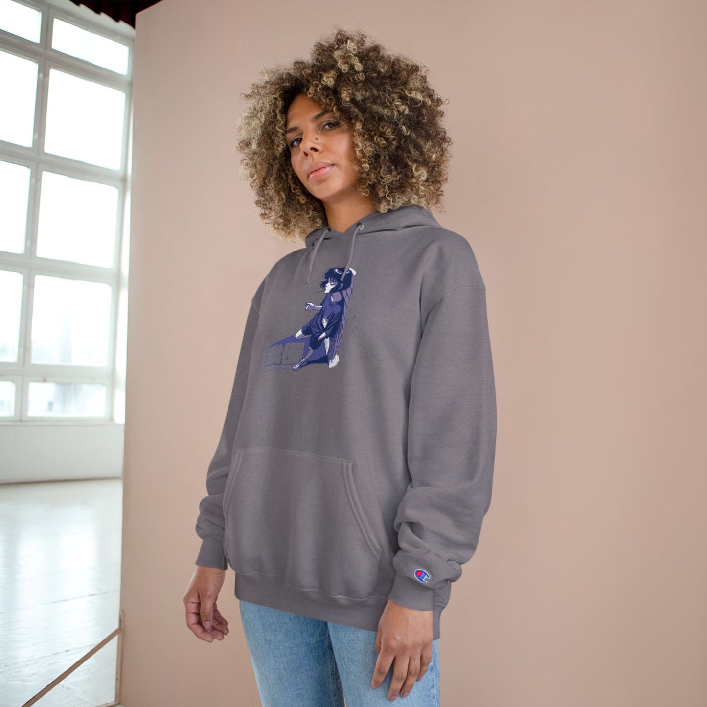 AniGame X Champion “PATIENCE” Hoodie | Level Up Style, Cozy Streetwear, Perfect Gift for Friends, Relaxed Aesthetic, Casual Wear