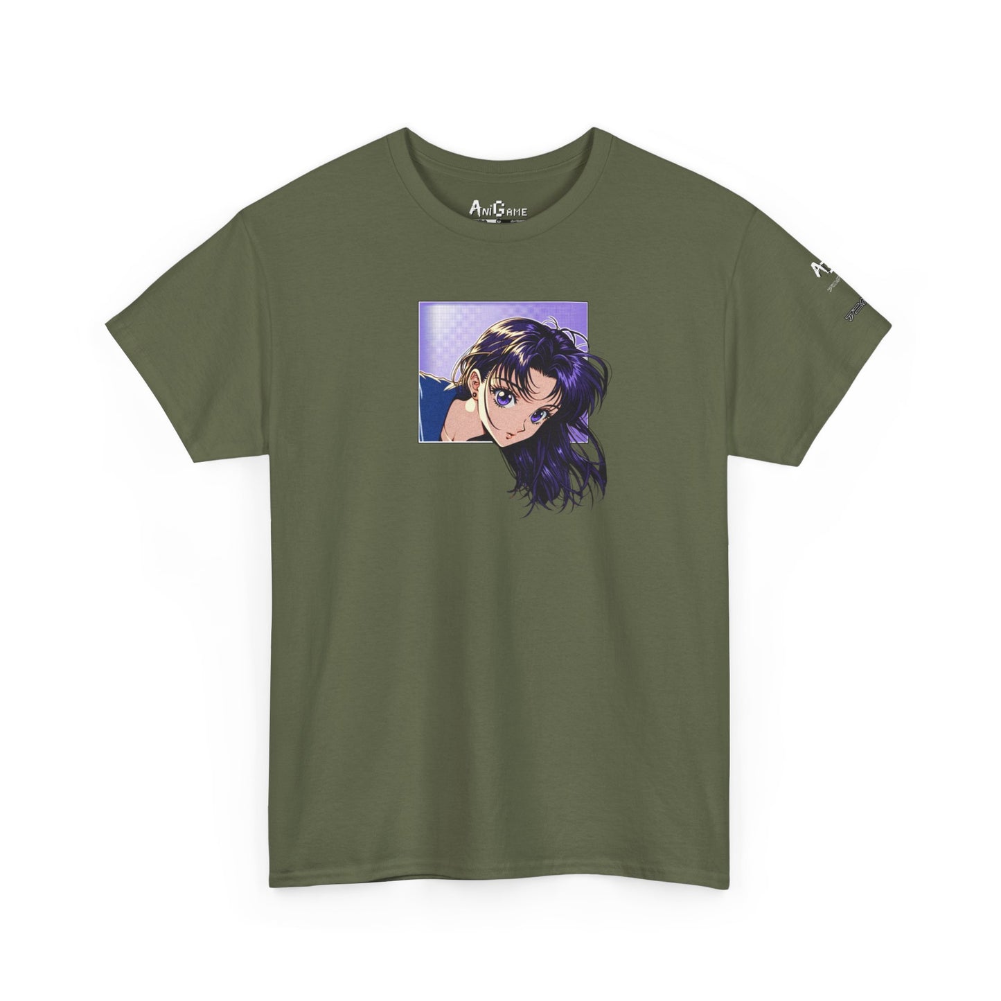 AniGame “Curious Purple” T-Shirt , Vintage Anime Shirt, Unisex Cotton T-Shirt, Casual Graphic Wear