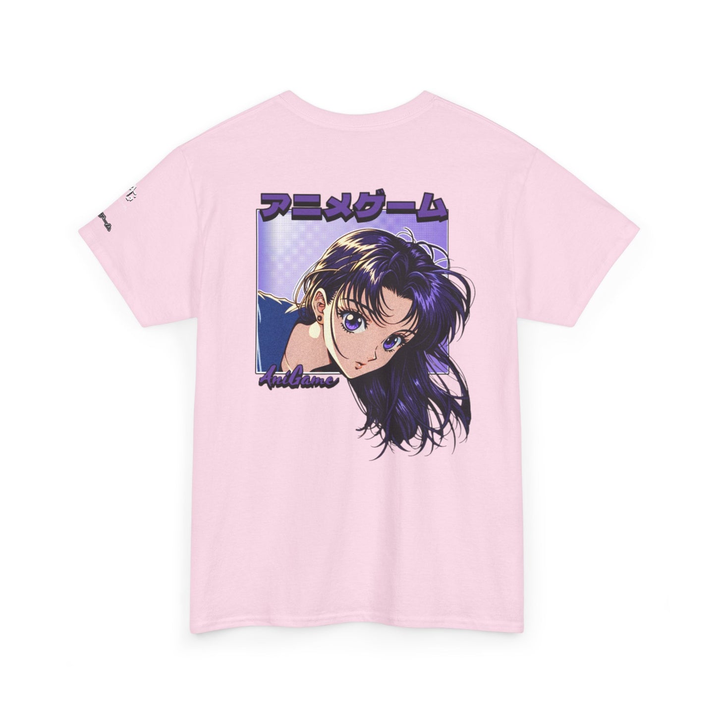 AniGame “Curious Purple” T-Shirt , Vintage Anime Shirt, Unisex Cotton T-Shirt, Casual Graphic Wear