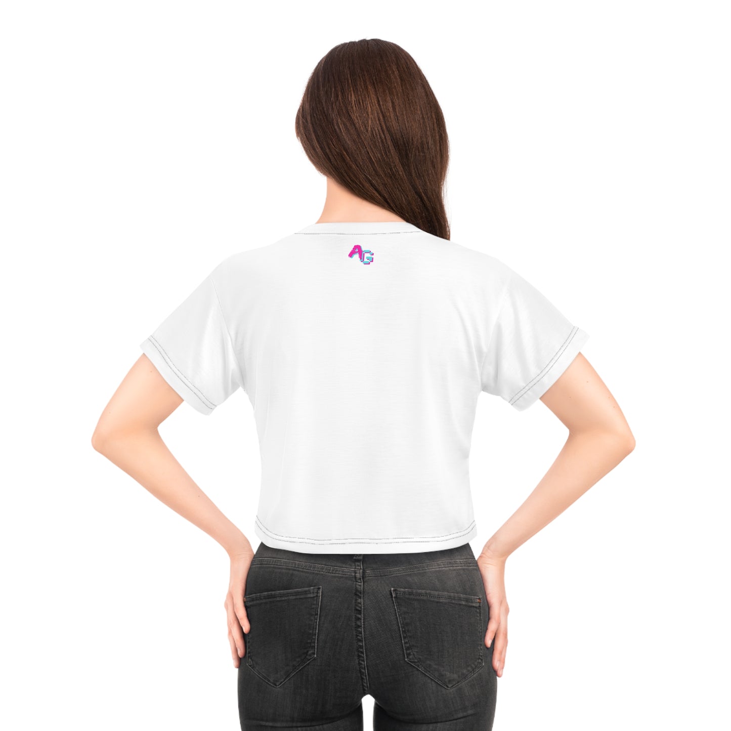 AniGame Original - “Kyro the Wolf” Crop Tee for Gamers | Cute Wolf Design | Perfect for Festivals, Twitch, Gifts, Summer Wear