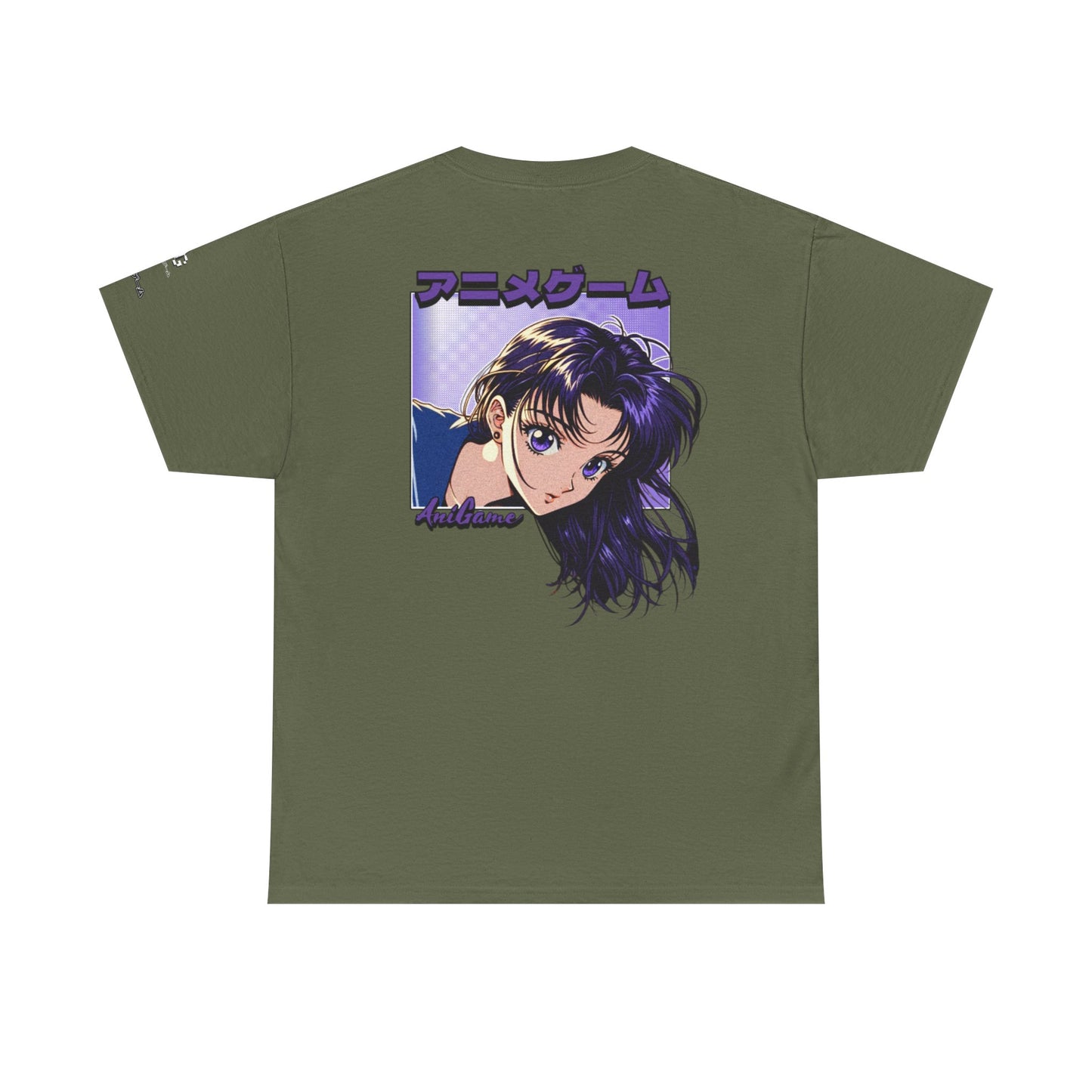 AniGame “Curious Purple” T-Shirt , Vintage Anime Shirt, Unisex Cotton T-Shirt, Casual Graphic Wear