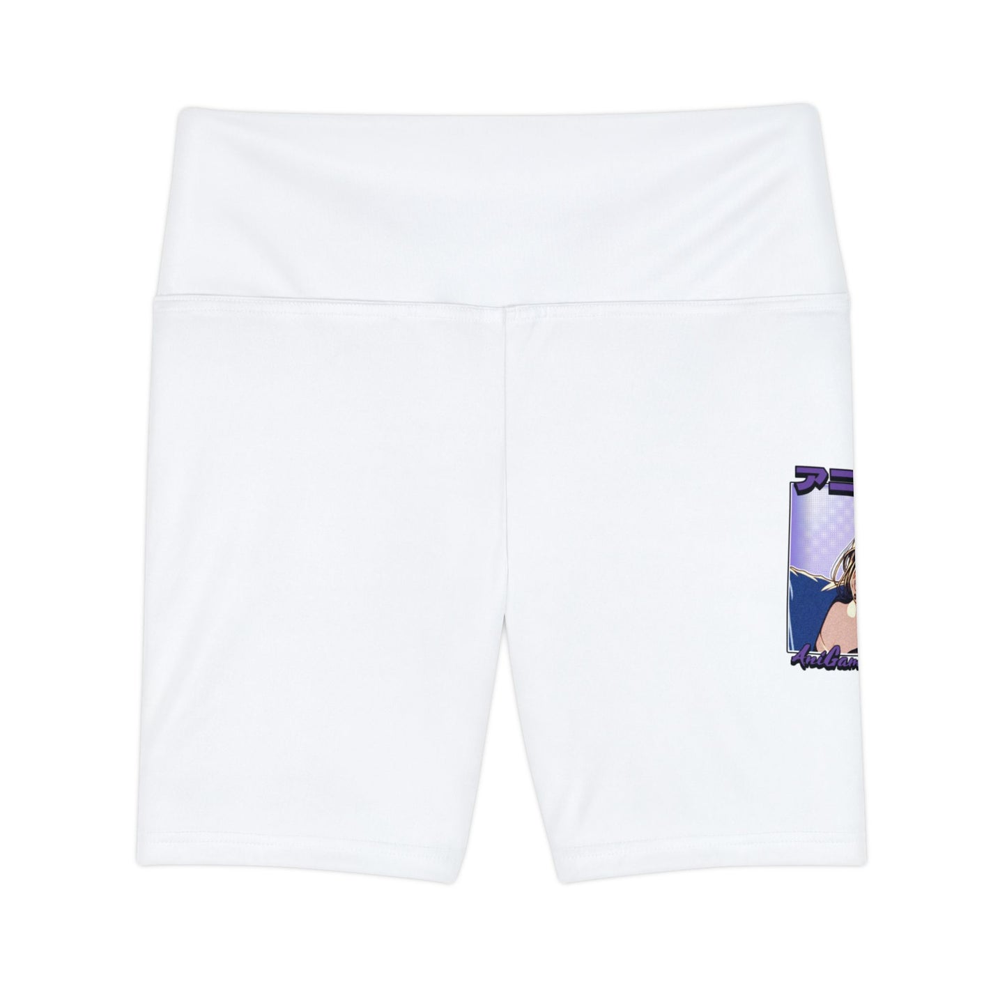 AniGame "Curious Purple" Women's Workout Shorts | Activewear, Gym Shorts, Fitness Apparel, Anime Lovers, Casual Wear, Yoga Shorts