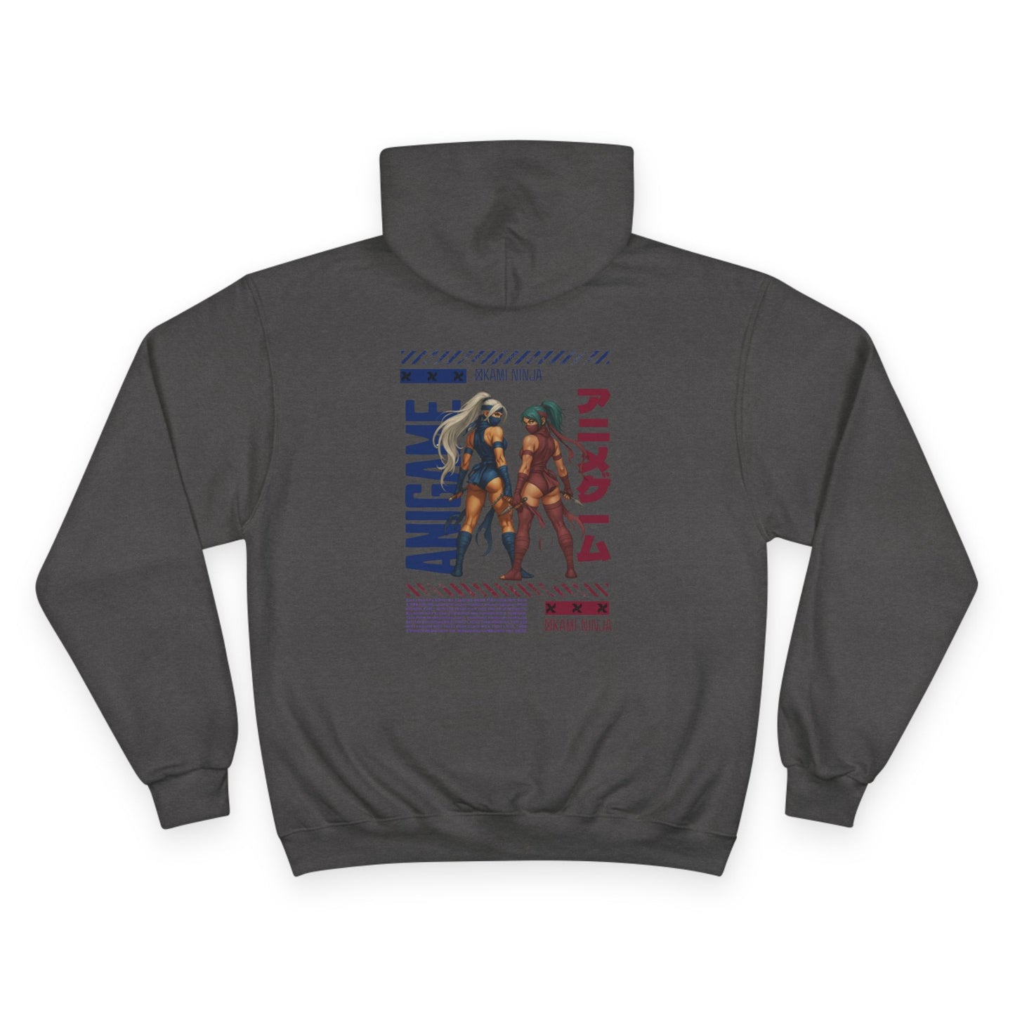 AniGame X Champion Hoodie | Level Up Style, Cozy Streetwear, Perfect Gift for Friends, Relaxed Aesthetic, Casual Wear