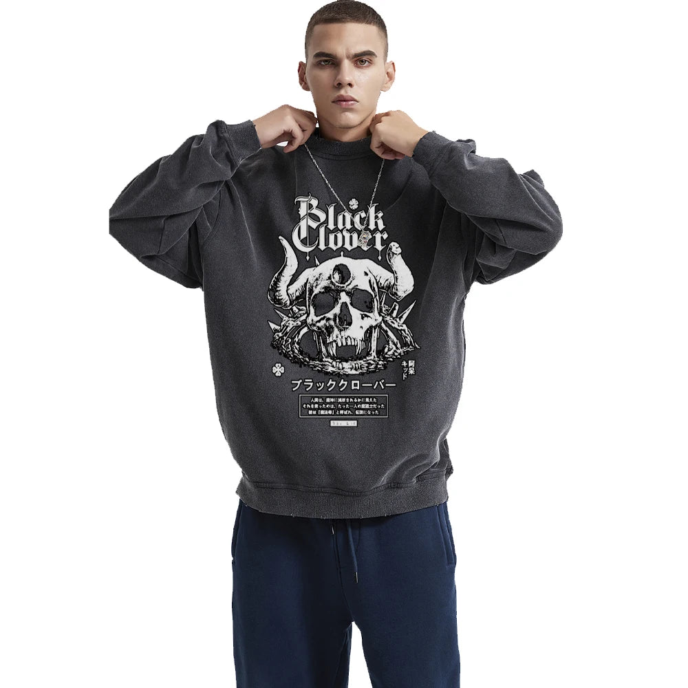 Black Clover ~ Vintage Washed Sweatshirt