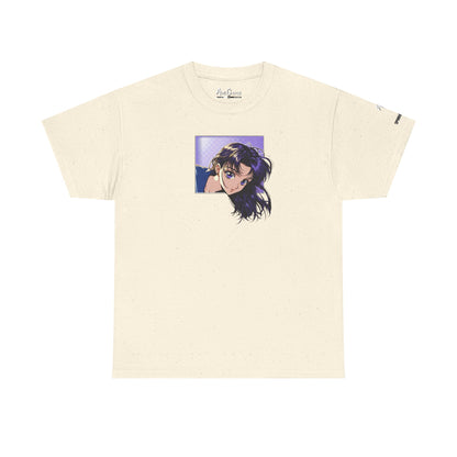 AniGame “Curious Purple” T-Shirt , Vintage Anime Shirt, Unisex Cotton T-Shirt, Casual Graphic Wear