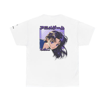 AniGame “Curious Purple” T-Shirt , Vintage Anime Shirt, Unisex Cotton T-Shirt, Casual Graphic Wear