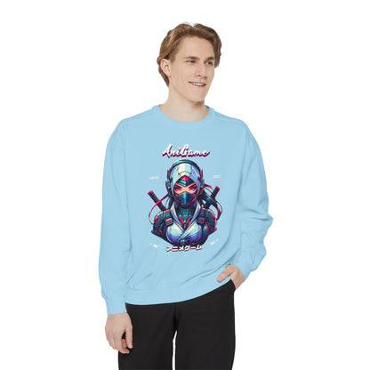 AniGame “Future Kunoichi” Unisex Garment-Dyed Sweatshirt