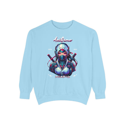 AniGame “Future Kunoichi” Unisex Garment-Dyed Sweatshirt