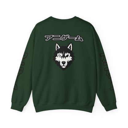AniGame Unisex Crewneck Sweatshirt, Cozy Fashion, Graphic Sweatshirt, Gifts for Gamers, Streetwear Style