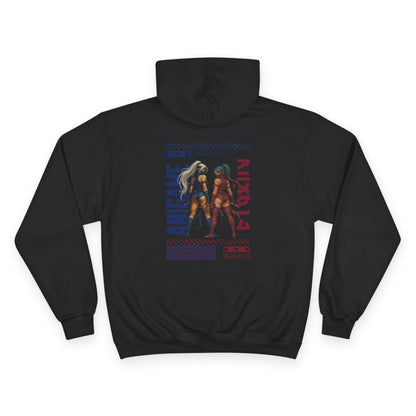 AniGame X Champion Hoodie | Level Up Style, Cozy Streetwear, Perfect Gift for Friends, Relaxed Aesthetic, Casual Wear