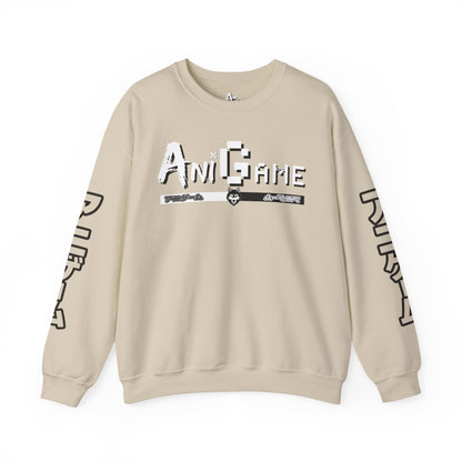 AniGame Unisex Crewneck Sweatshirt, Cozy Fashion, Graphic Sweatshirt, Gifts for Gamers, Streetwear Style