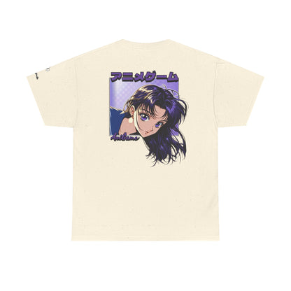 AniGame “Curious Purple” T-Shirt , Vintage Anime Shirt, Unisex Cotton T-Shirt, Casual Graphic Wear