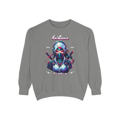 AniGame “Future Kunoichi” Unisex Garment-Dyed Sweatshirt