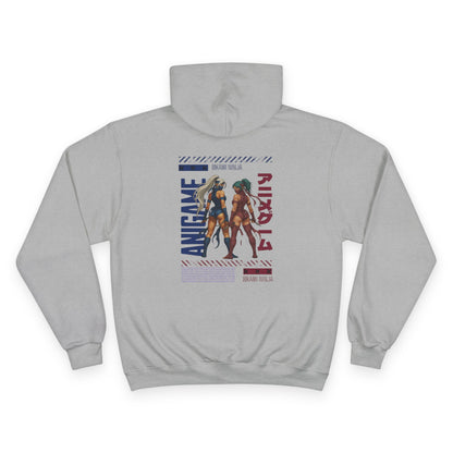AniGame X Champion Hoodie | Level Up Style, Cozy Streetwear, Perfect Gift for Friends, Relaxed Aesthetic, Casual Wear
