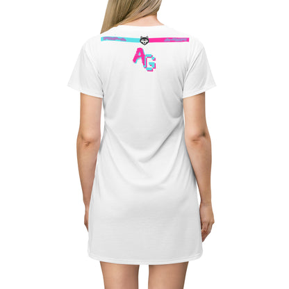 AniGame T-Shirt Dress - Casual and Comfortable Wear