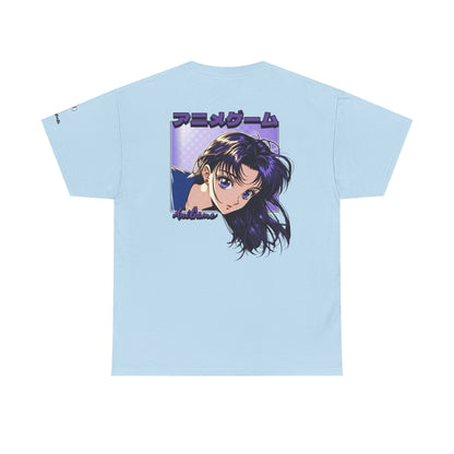 AniGame “Curious Purple” T-Shirt , Vintage Anime Shirt, Unisex Cotton T-Shirt, Casual Graphic Wear