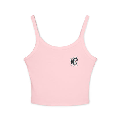 Cute Husky Graphic Women's Tank Top - Summer Fashion, Dog Lover Gift, Casual Wear, Beach Outfit, Everyday Comfort