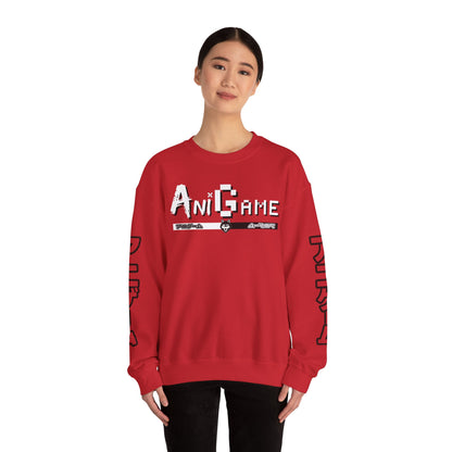 AniGame Unisex Crewneck Sweatshirt, Cozy Fashion, Graphic Sweatshirt, Gifts for Gamers, Streetwear Style