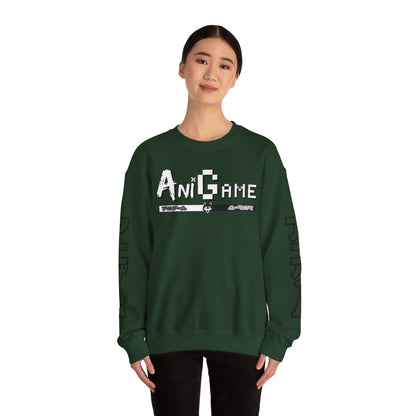 AniGame Unisex Crewneck Sweatshirt, Cozy Fashion, Graphic Sweatshirt, Gifts for Gamers, Streetwear Style