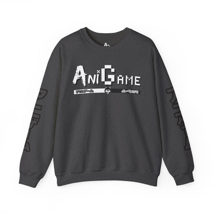 AniGame Unisex Crewneck Sweatshirt, Cozy Fashion, Graphic Sweatshirt, Gifts for Gamers, Streetwear Style