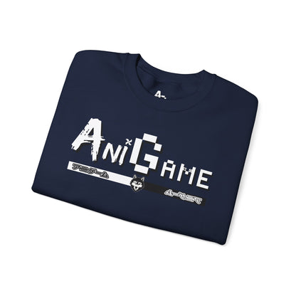 AniGame Unisex Crewneck Sweatshirt, Cozy Fashion, Graphic Sweatshirt, Gifts for Gamers, Streetwear Style