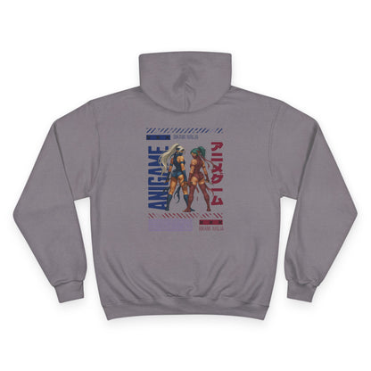 AniGame X Champion Hoodie | Level Up Style, Cozy Streetwear, Perfect Gift for Friends, Relaxed Aesthetic, Casual Wear