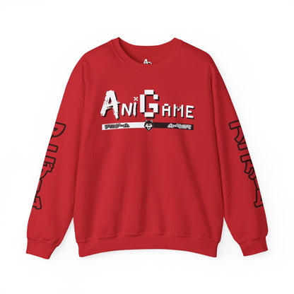 AniGame Unisex Crewneck Sweatshirt, Cozy Fashion, Graphic Sweatshirt, Gifts for Gamers, Streetwear Style
