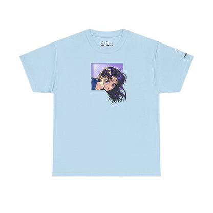 AniGame “Curious Purple” T-Shirt , Vintage Anime Shirt, Unisex Cotton T-Shirt, Casual Graphic Wear