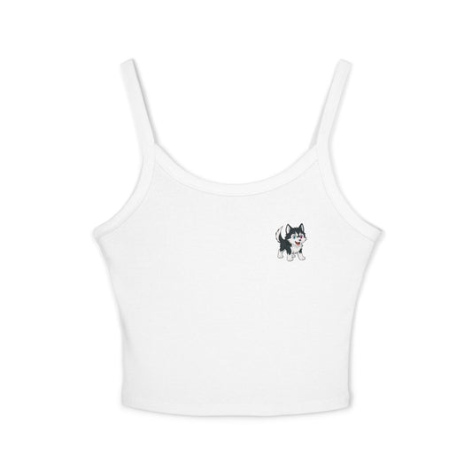 Cute Husky Graphic Women's Tank Top - Summer Fashion, Dog Lover Gift, Casual Wear, Beach Outfit, Everyday Comfort