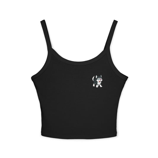 Cute Husky Graphic Women's Tank Top - Summer Fashion, Dog Lover Gift, Casual Wear, Beach Outfit, Everyday Comfort