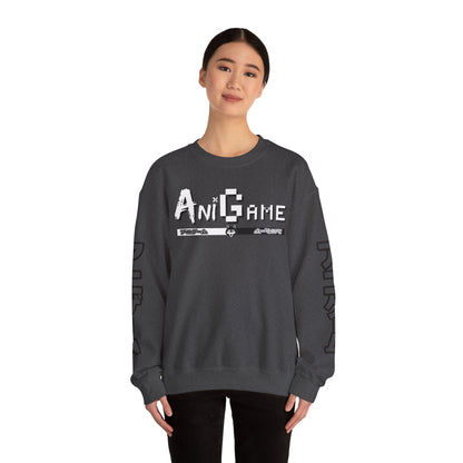 AniGame Unisex Crewneck Sweatshirt, Cozy Fashion, Graphic Sweatshirt, Gifts for Gamers, Streetwear Style