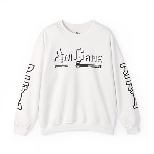 AniGame Unisex Crewneck Sweatshirt, Cozy Fashion, Graphic Sweatshirt, Gifts for Gamers, Streetwear Style
