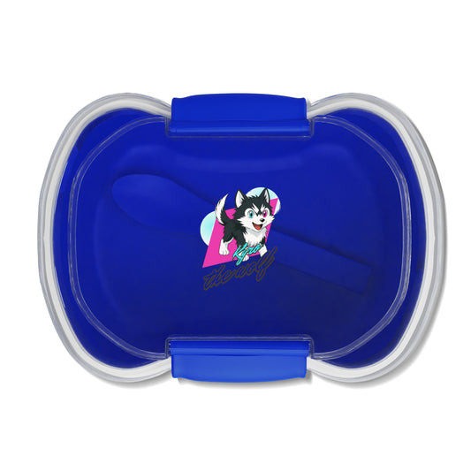 Colorful Two-Tier Bento Box with Cute Husky Design for Kids, Lunch Container, School Lunch Box, Snack Organizer, Meal Prep Essentials