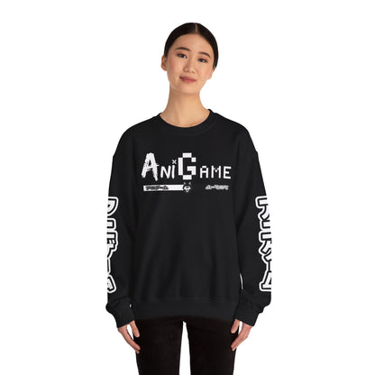 AniGame Unisex Crewneck Sweatshirt, Cozy Fashion, Graphic Sweatshirt, Gifts for Gamers, Streetwear Style