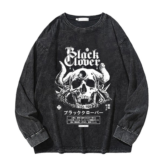 Black Clover ~ Vintage Washed Sweatshirt